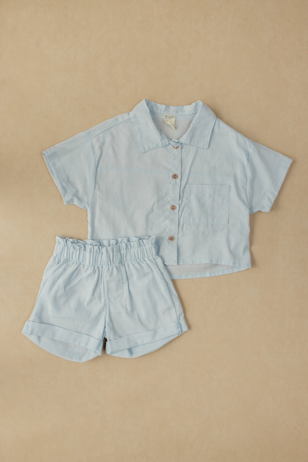 Girl's Linen Short Set