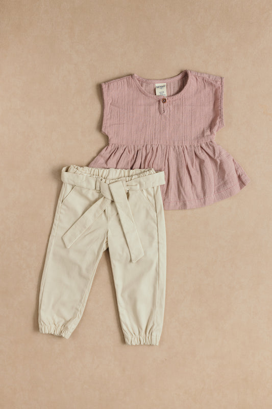 Conjunto Pantalón Plano Niña Bebe Amapola