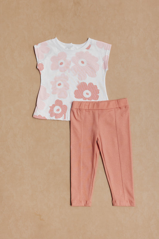 Conjunto Leggins Niña Bebe Fondeo Brillos