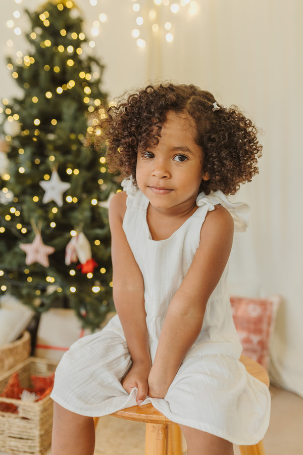 VESTIDO NIÑA BEBE RECOGIDO EN TIRANTES