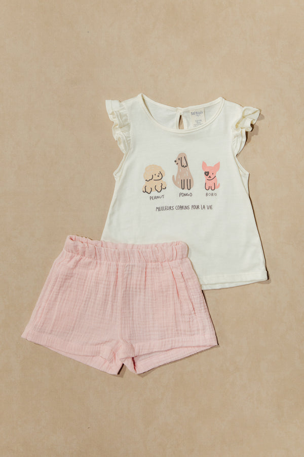 Conjunto Niña B.B Short Estrellitas