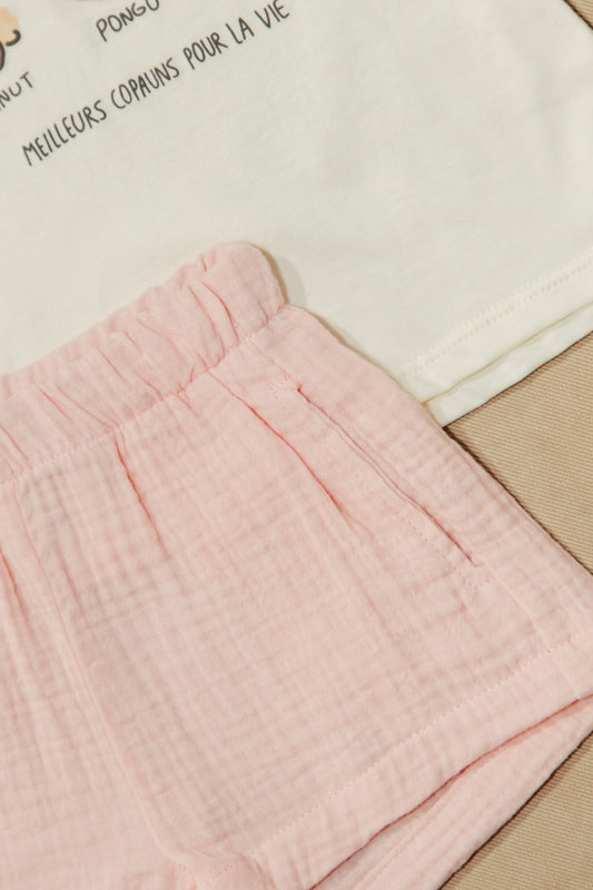 Conjunto Niña B.B Short Estrellitas