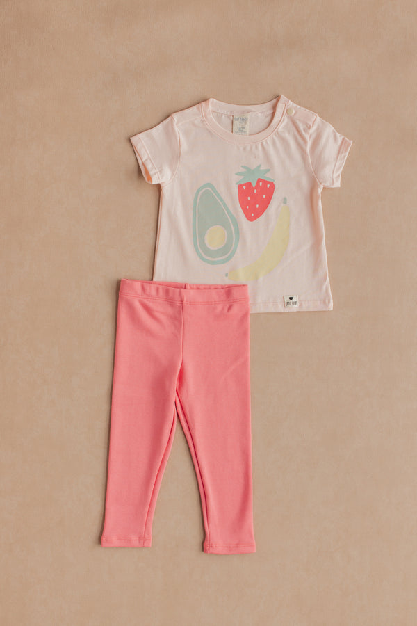 Baby Girl Legging Set BANANA STRAWBERRY