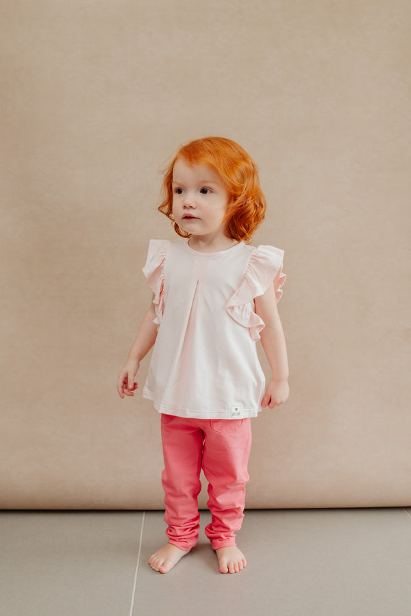 Baby Girl Leggings Set with Glitter
