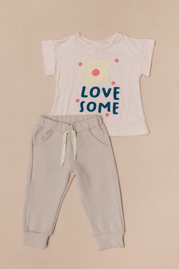 LOVE SOME Baby Girl Jogger Set