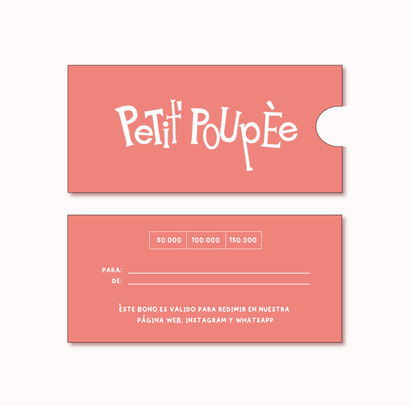 Tarjeta de regalo/ GIFT CARD - petit poupee