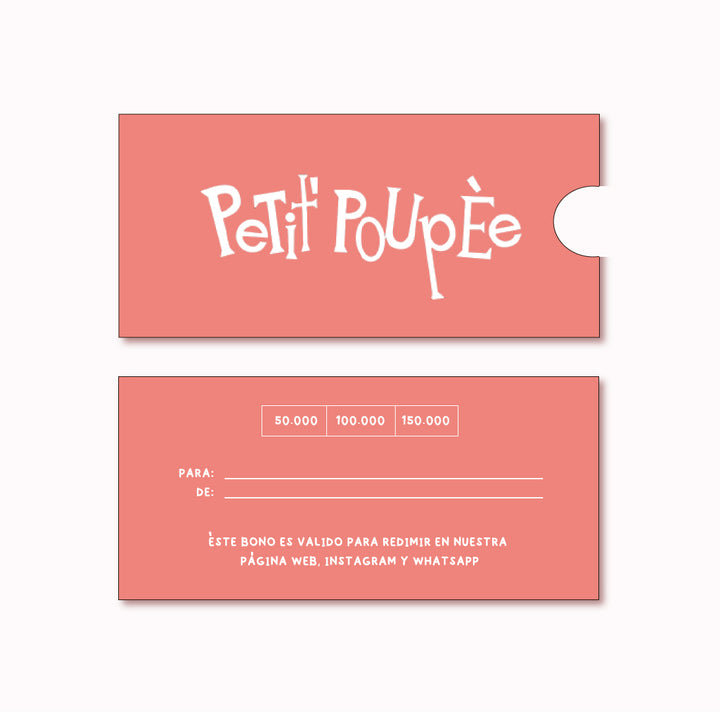 Tarjeta de regalo/ GIFT CARD - petit poupee