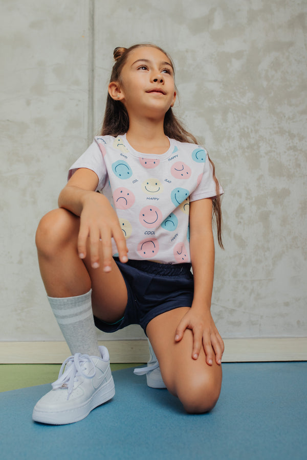 Emotions Capsule T-shirt with Faces Background